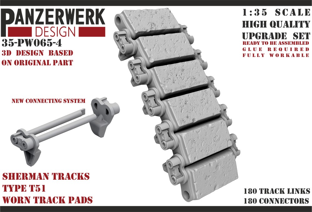 Sherman tracks Type T51 worn track pad