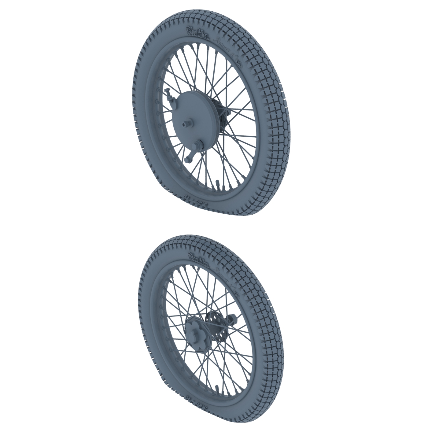 DKW NZ350 Flat Tyres