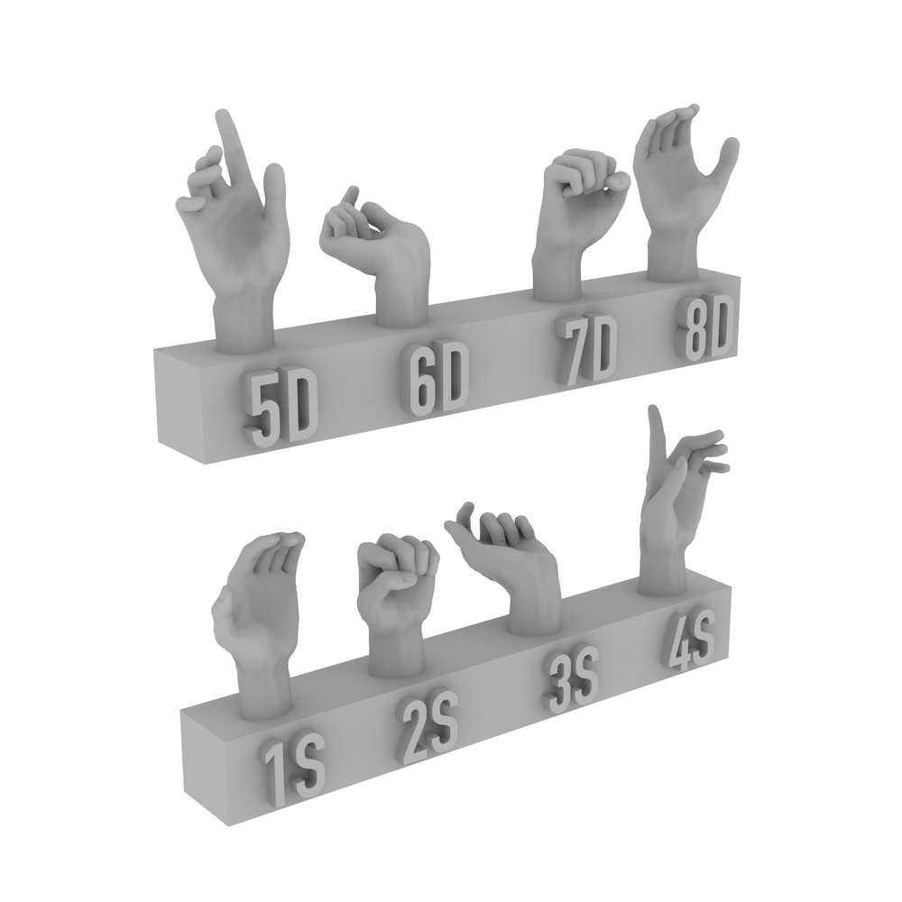 hands 5 pair set 5