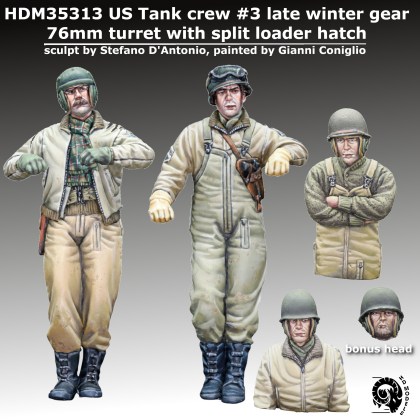 US Tank crew #3 - late winter gear
76mm turret with split loader hatch