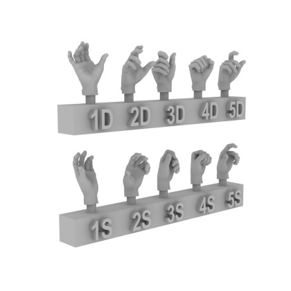 hands 5 pair set 1
